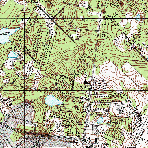 Topographic Map of Trinity Church, SC