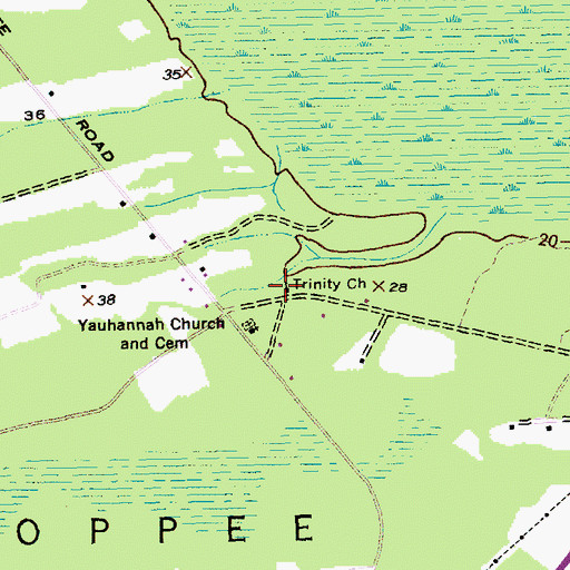 Topographic Map of Trinity Church, SC