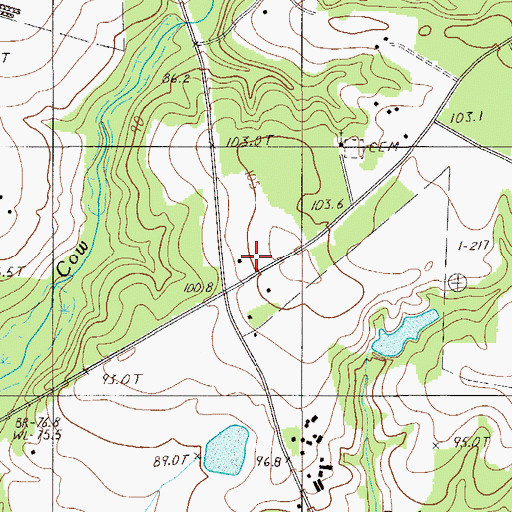 Topographic Map of Trinity School, SC