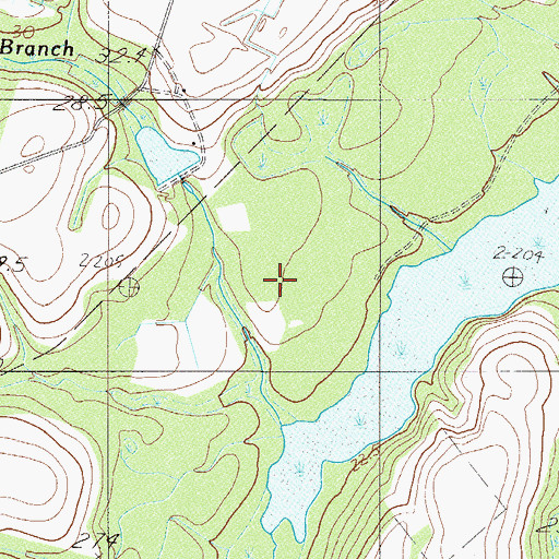 Topographic Map of Trowells Mill Branch, SC