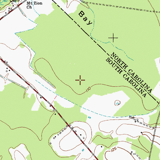 Topographic Map of Tupelo Bay, SC