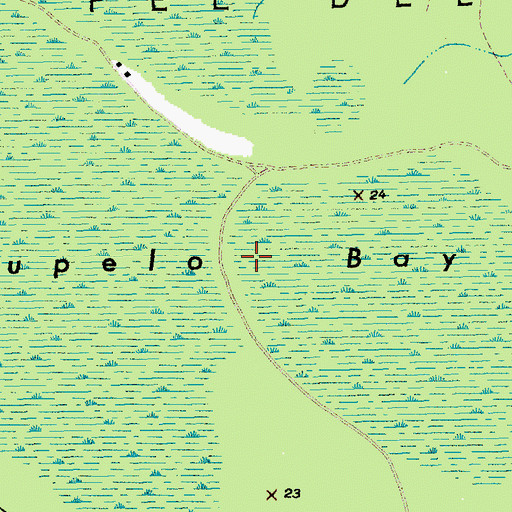 Topographic Map of Tupelo Bay, SC