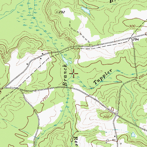 Topographic Map of Tuppler Branch, SC