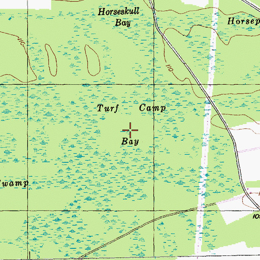 Topographic Map of Turf Camp Bay, SC