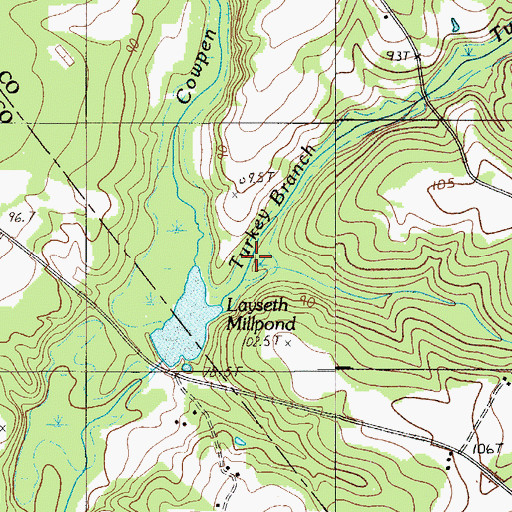 Topographic Map of Turkey Branch, SC