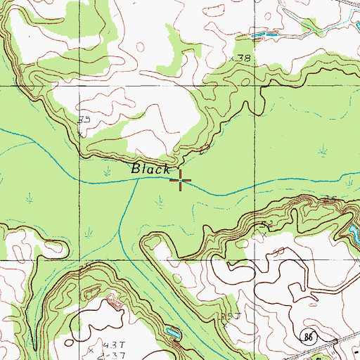 Topographic Map of Turkey Creek, SC