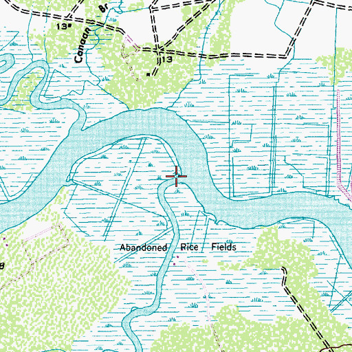 Topographic Map of Turkey Creek, SC