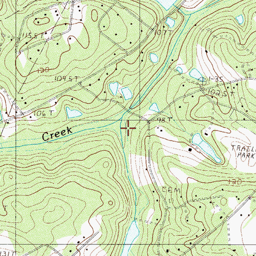 Topographic Map of Turkey Creek, SC