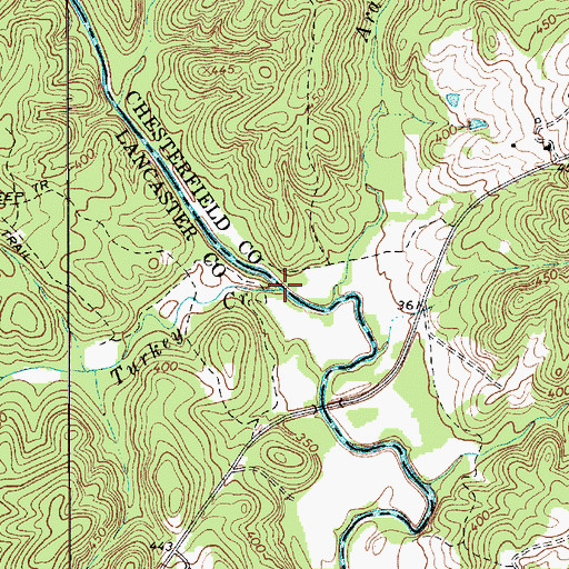 Topographic Map of Turkey Creek, SC