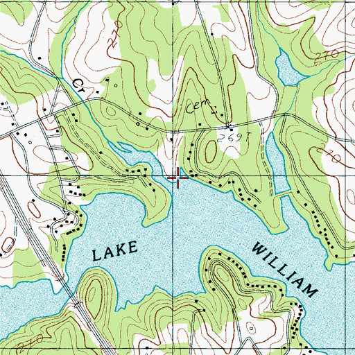 Topographic Map of Turkey Creek, SC
