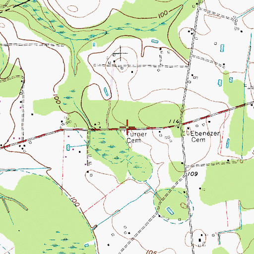 Topographic Map of Turner Cemetery, SC