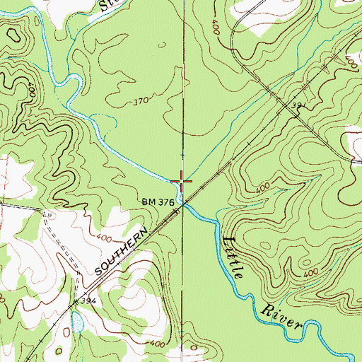 Topographic Map of Turners Branch, SC