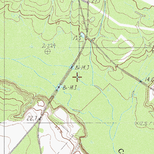 Topographic Map of Tutens Crossing, SC