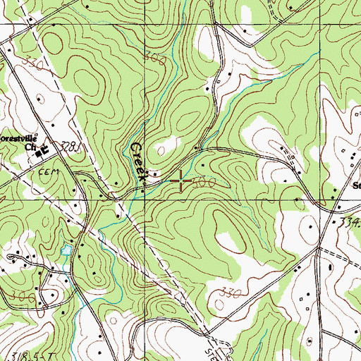 Topographic Map of Twin Lakes, SC