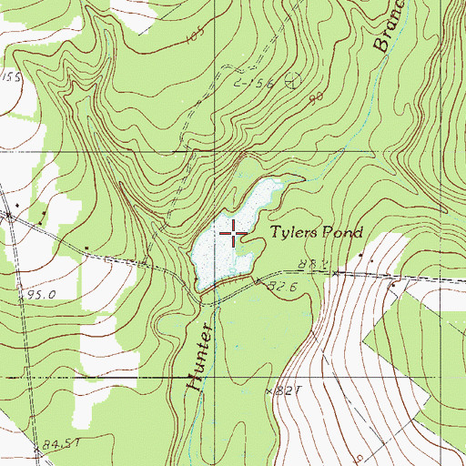 Topographic Map of Tylers Pond, SC