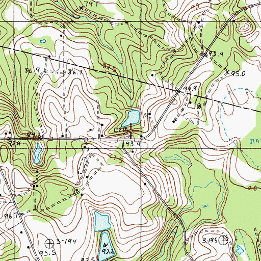 Topographic Map of Union Chapel, SC