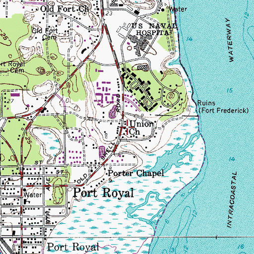 Topographic Map of Union Church, SC