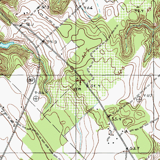 Topographic Map of Union Church, SC