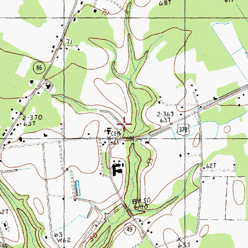 Topographic Map of Union Church, SC