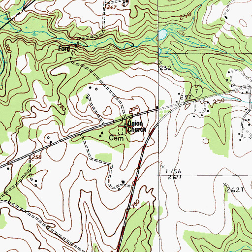 Topographic Map of Union Church, SC