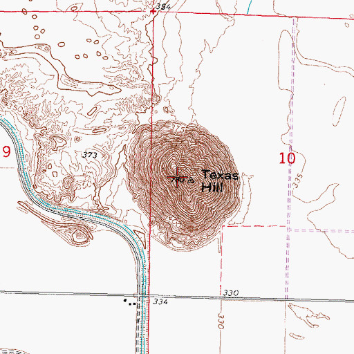 Topographic Map of Texas Hill, AZ