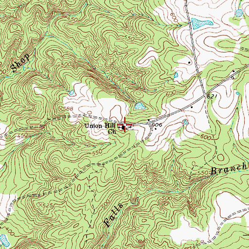 Topographic Map of Union Hill Church, SC