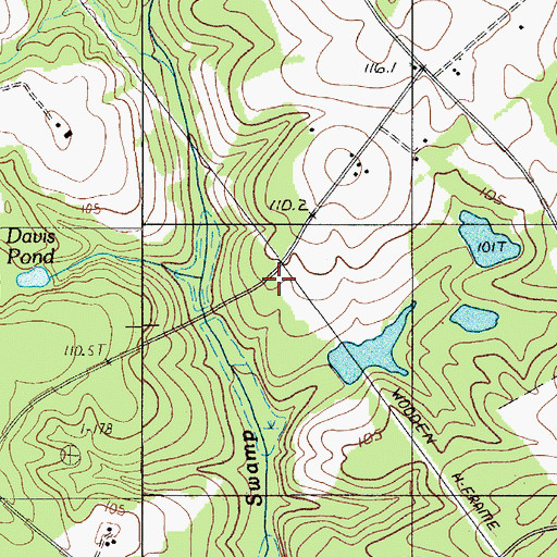 Topographic Map of Upper Center Hill School, SC