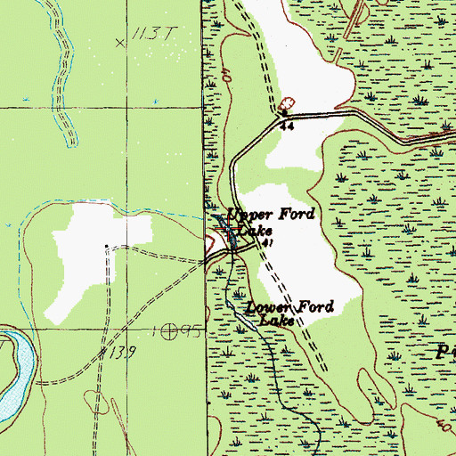Topographic Map of Upper Ford Lake, SC