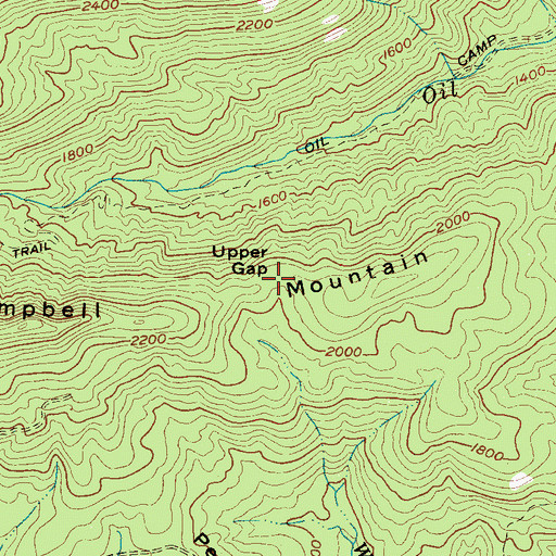 Topographic Map of Upper Gap, SC