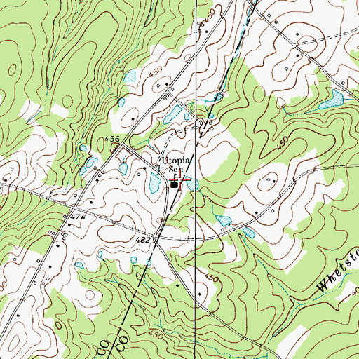 Topographic Map of Utopia School, SC
