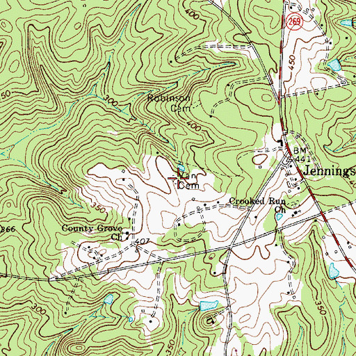 Topographic Map of Van Cemetery, SC