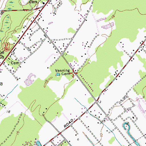 Topographic Map of Venning Cemetery, SC