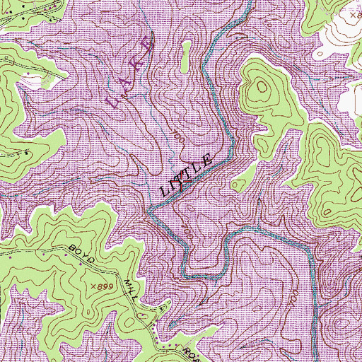 Topographic Map of Von Hollen Creek, SC