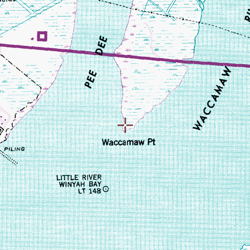 Topographic Map of Waccamaw Point, SC