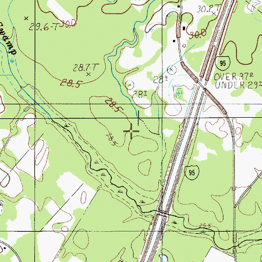 Topographic Map of Wadboo Branch, SC
