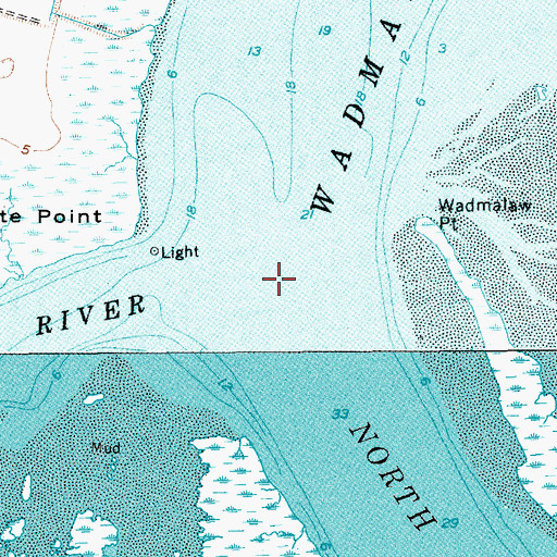 Topographic Map of Wadmalaw River, SC