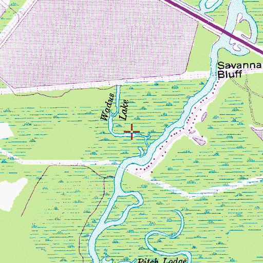 Topographic Map of Wadus Lake, SC