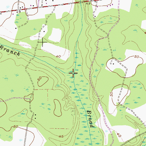 Topographic Map of Wagon Branch, SC