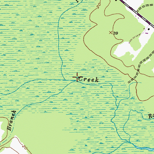 Topographic Map of Walden Branch, SC