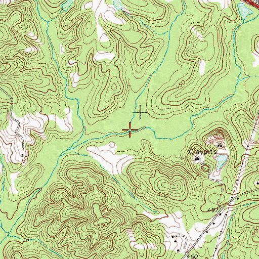 Topographic Map of Walkers Mill Branch, SC