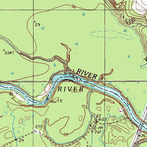 Topographic Map of Walnut Branch, SC