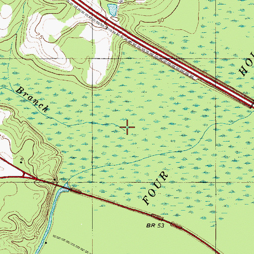 Topographic Map of Walnut Branch, SC