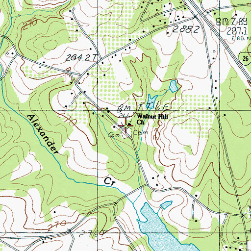 Topographic Map of Walnut Hill Church, SC