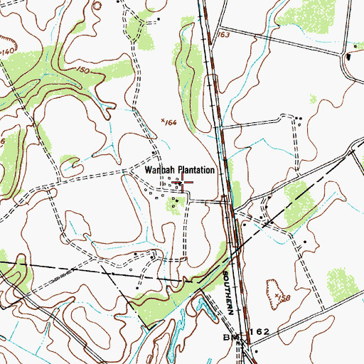 Topographic Map of Wannah Plantation, SC