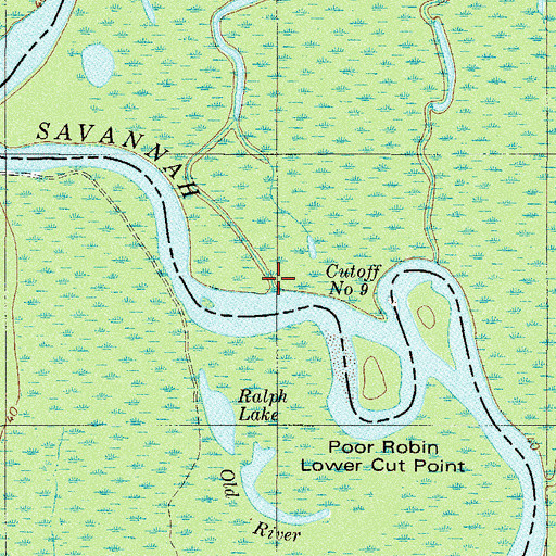 Topographic Map of Ware Creek, SC