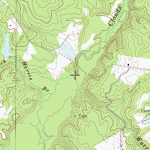 Topographic Map of Warren Branch, SC