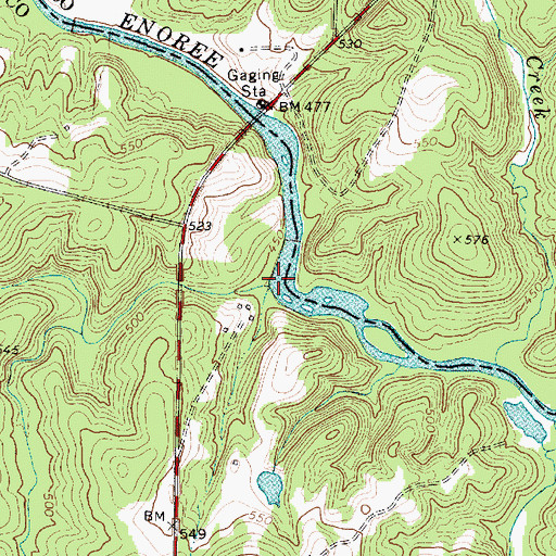 Topographic Map of Warrior Creek, SC
