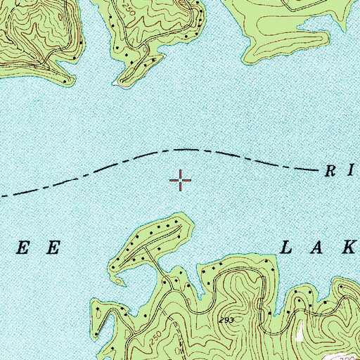 Topographic Map of Wateree Lake, SC