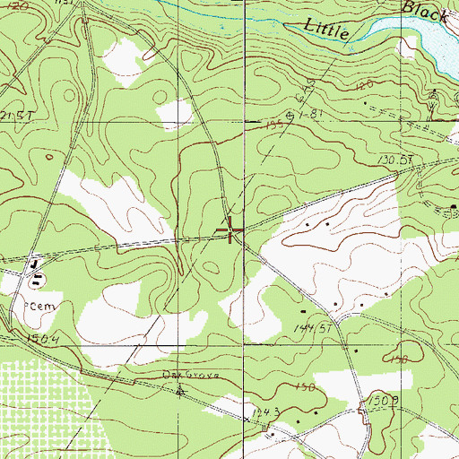 Topographic Map of Wateree School, SC