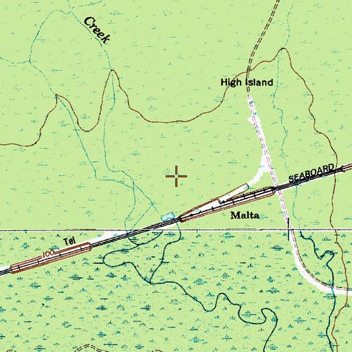 Topographic Map of Wateree Swamp, SC